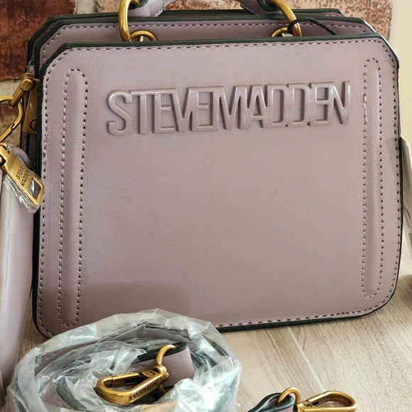 Steve Madden Bevelyn Purse Crossbody Plum Brand New With Tags - Picture 8 of 17